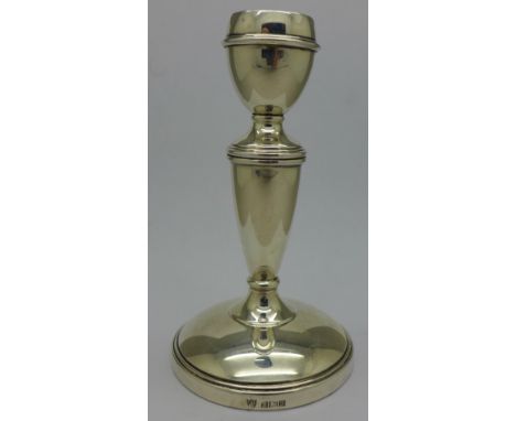 A silver candlestick, Birmingham 1965, 13.5cm
