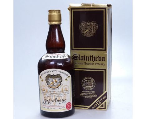 A boxed bottle of Slaintheva 12 year old Scotch Whisky 