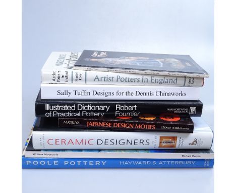 Various ceramic books, including Poole Pottery and Moorcroft 