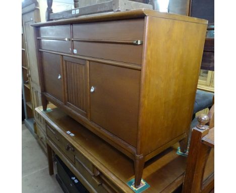 A mid-century walnut sideboard by Gibbard, Canada, with maker's brand inside drawer and original maker's swing ticket, 1959, 