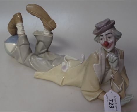 A Lladro clown 4618, length 14.5" 