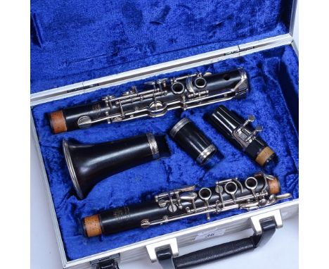 A German clarinet in fitted case, by G Rudolf 