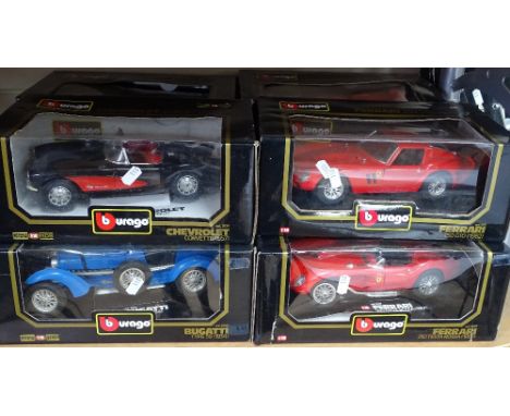 8 boxed model racing cars, including Ferrari 