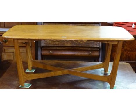 An Ercol light elm Wychwood coffee table, L115cm, D62cm, H48cm 