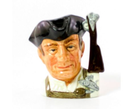 Black hat; cream shirt; light brown apron.Series: Characters From Williamsburg. Royal Doulton backstamp. Artist: David B. Big