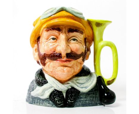 Yellow hat, green coat, white scarf.Royal Doulton backstamp. Artist: David B. BiggsIssued: 1973 - 1983Dimensions: 7.5"HManufa