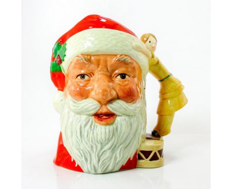 Style One. Red, white, and light brown coloration.The Santa Claus jug was introduced in 1981 and was the first to undergo ann