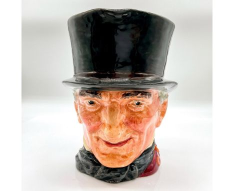 Black and orange handle. Dark grey hat, maroon coat, dark blue bow tie, black and orange riding crop. John Peel (1776 - 1854)