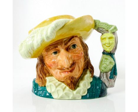 Variation One. Yellow hat, turquoise tunic, white ruff, light brown hair, lavender handle.In the 17th-century comedy, written