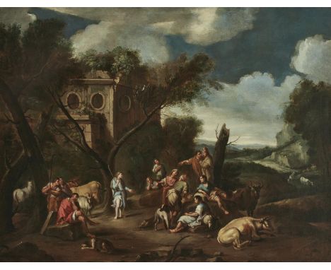 NEAPOLITAN SCHOOL (17TH CENTURY) SCENES FROM THE LIFE OF JOSEPH Oil on canvas, a pair Each 112 x 145cm (44 x 57 in.) (2)   Co