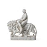 A MINTON PARIAN GROUP OF UNA AND THE LION AFTER THE MODEL BY JOHN BELL (1812-95), THIRD QUARTER 19TH