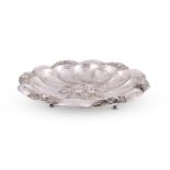 A HUNGARIAN SILVER COLOURED SHAPED CIRCULAR BOWL