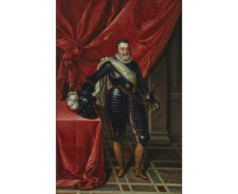AFTER FRANS POURBUS THE YOUNGER (DUTCH 1570-1622) PORTRAIT OF HEINRICHS IV VON FRANKREICH IN ARMOUR WEARING THE ORDER OF THE 