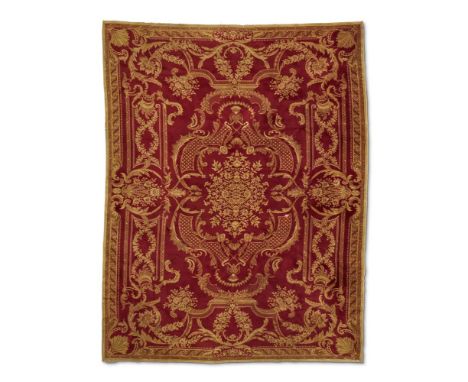 A EUROPEAN WOVEN CARPET IN AUBUSSON STYLE 320 x 249cm  Condition Report:  The carpet's decoration is in Aubusson style, the c