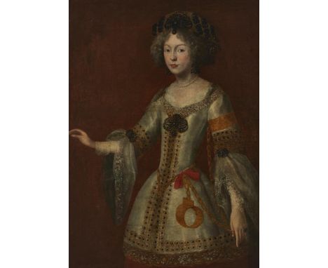 SPANISH SCHOOL (17TH CENTURY) PORTRAIT OF A LADY WITH SHACKLE OR CHAIN AT HER ARM Oil on canvas 102 x 73cm (40 x 28½ in.)  Pr
