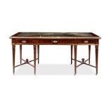 A RUSSIAN NEOCLASSICAL MAHOGANY AND BRASS-MOUNTED BUREAU PLAT OR LIBRARY TABLE, 19TH CENTURY