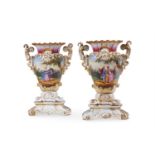 A PAIR OF CONTINENTAL PORCELAIN VASES OF JACOB PETIT TYPE, THIRD QUARTER 19TH CENTURY