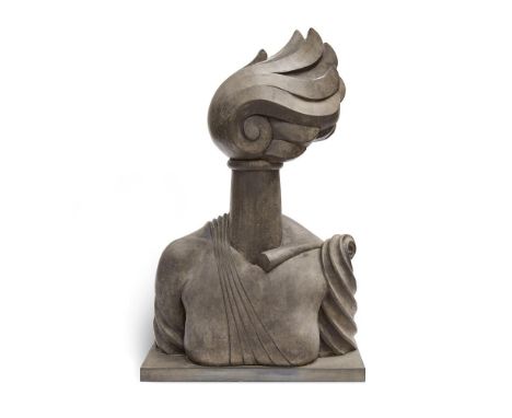 λ&nbspCHRISTOPHER DEAN (BRITISH B. 1955) UNTITLED (ABSTRACT HEAD)  Stone      Height 80.5cm (31½in.)     Provenance: Acquired
