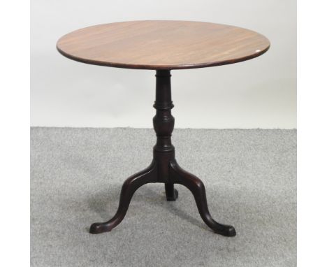 A George III mahogany occasional table, on a tripod base, 79cm