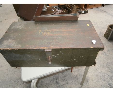vintage wooden tool chest