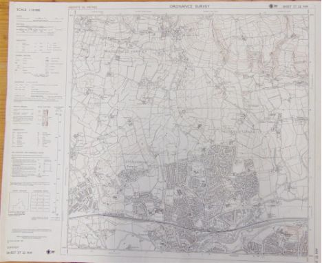 [MAPS]. SOMERSET Approximately seventy-one Ordnance Survey 1:10,000 scale single-sheet maps, various editions, most circa 197