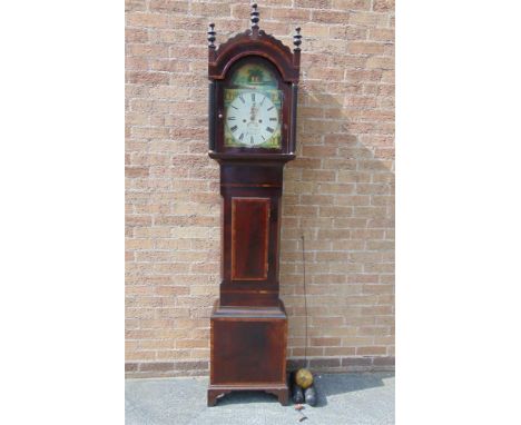 A GEORGE III LONGCASE CLOCK with 8-day movement, the enamel dial with subsidiary seconds dial and date aperture, named 'J Hod
