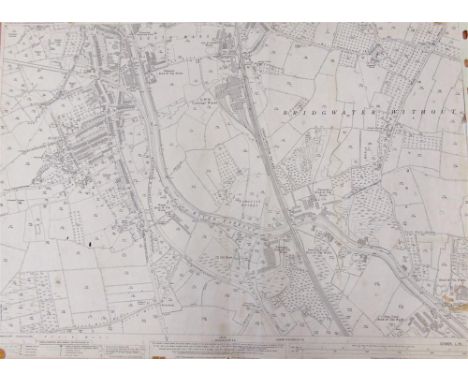 [MAPS]. SOMERSET Approximately ninety-six Ordnance Survey 1/2500 scale single-sheet maps, various editions, most circa 1903-3