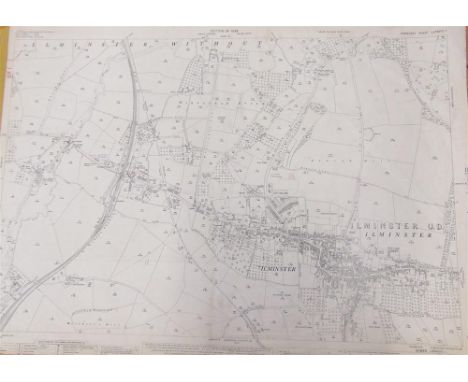 [MAPS]. SOMERSET Approximately ninety-two Ordnance Survey 1/2500 scale single-sheet maps, various editions, most circa 1903-3