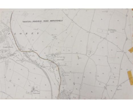 [MAPS]. SOMERSET Approximately ninety Ordnance Survey 1/2500 scale single-sheet maps, various editions, most circa 1903-04, i