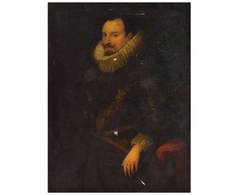 Follower of Anthony van Dyck, (1599-1641) - Oil on canvas - Portrait of Emmanuel Philibert of Savoy, Prince of Oneglia, after