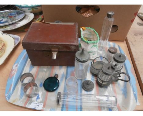 tray inc vintage bottles,case etc