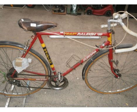 vintage team raleigh drop handled bike
