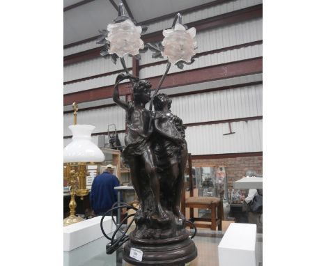large figural lamp