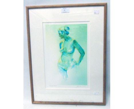A framed digital print nude female - signed and dated 2006