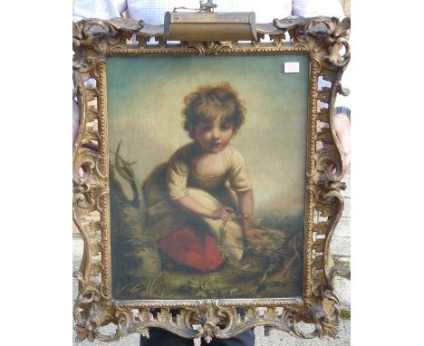 R. M. (RICHARD MORTON) PAYE (d.1821); a finely carved wood gilt-framed and glazed oil on canvas study 'Sensibility'Provenance