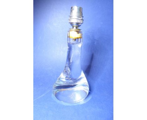 A fine Sèvres crystal lamp base of twisted abstract form; signed to underside (19.5cm high including light fitting)Condition 