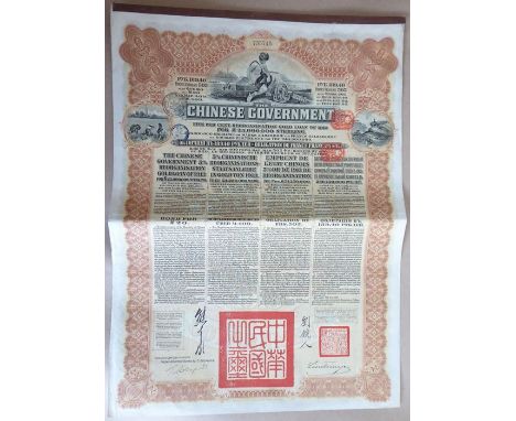 Early 20th century share issues (some from the Chinese government)(The cost of UK postage via Royal Mail Special Delivery for