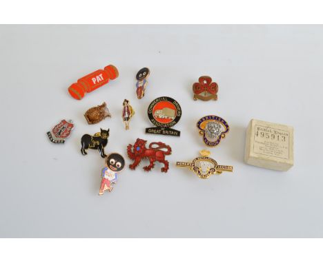 A collection of miscellaneous enamel badges, including two Robinsons Golden Shred, a Red Lion passant, and others