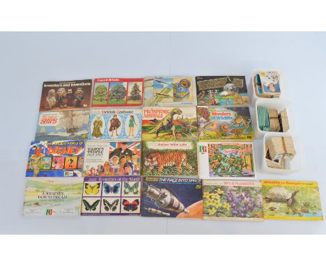 A collection of various tea cards, Mobil football club badges, battle cards, and other collectors items including a Walt Disn