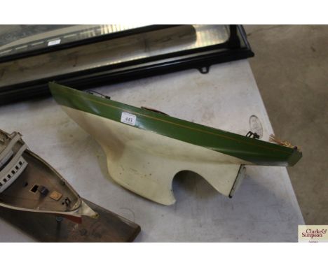 A model yacht boat hull