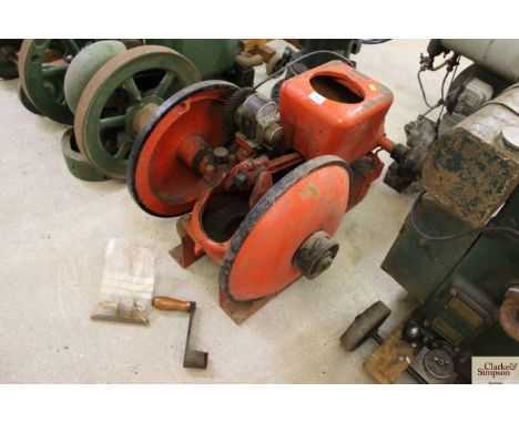 A Fairbanks Morse 1½HP stationary engine with handle and accessories 