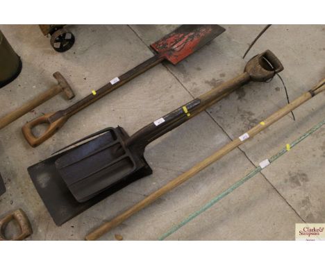 A Brades spade, a fork and a shovel 