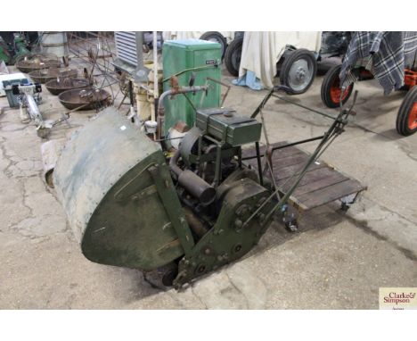 A vintage Dennis Bros. Ltd. of Guildford cylinder mower No. 3874, 24" cut and spare roller 