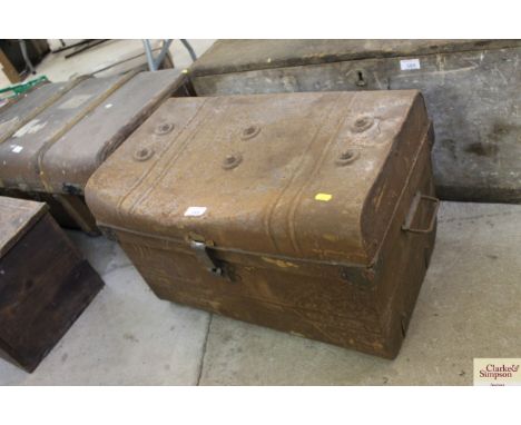 A small tin trunk 
