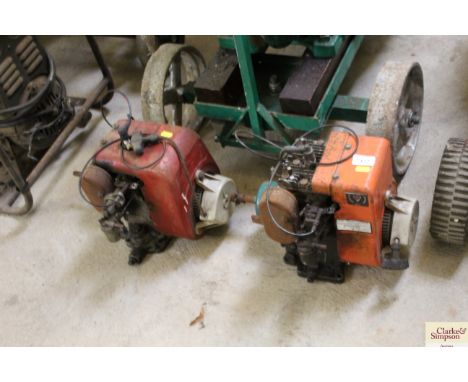 An ex-Suffolk Lawn Mower motor engine and another lawn mower engine 