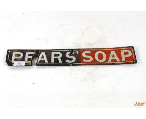 A "Pear's Soap" enamel sign AF, approx. 18" x 2½"