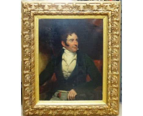 Circle of Sir Thomas Lawrence, Portrait of a gentleman, oil on canvas, 89cm x 69cm.  Illustrated