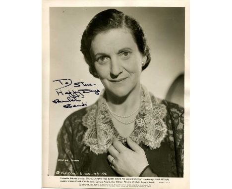 BONDI BEULAH: (1888-1981) American character actress, an Academy Award nominee for Best Supporting Actress in 1936 for her pe
