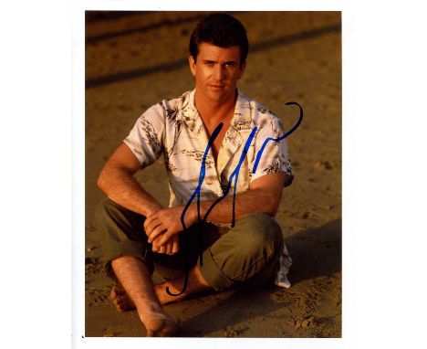 GIBSON MEL: (1956- ) American Actor and film Director, Academy Award winner. Signed colour 8 x 10 photograph by Gibson, the i