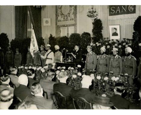 [FREE INDIA CENTRE]: A vintage unsigned original 9.5 x 7 press photograph, the gelatin silver print depicting A. C. N. Nambia
